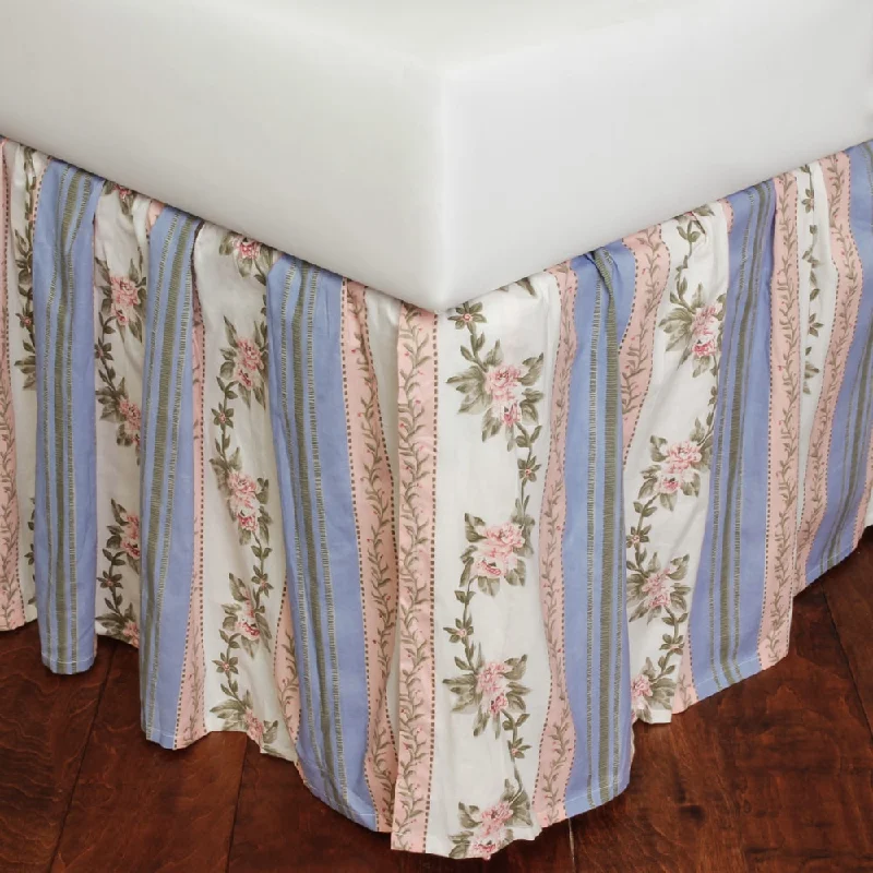 Cottage Home Celine Cornflower Blue Cotton 3 Piece Tuck in Bed Skirt