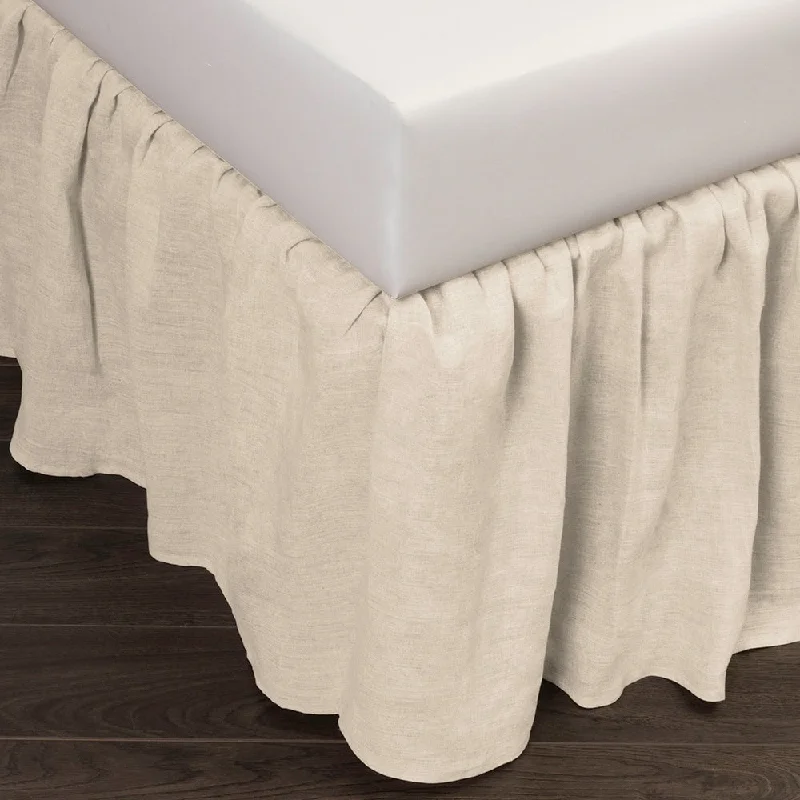 Cottage Home Sillo Ivory Linen 3 Piece Bed skirt