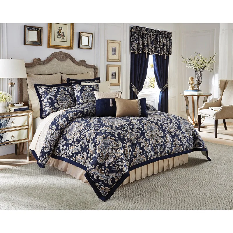 Croscill Imperial Chenille Jacquard Woven Damask 4-piece Comforter Set