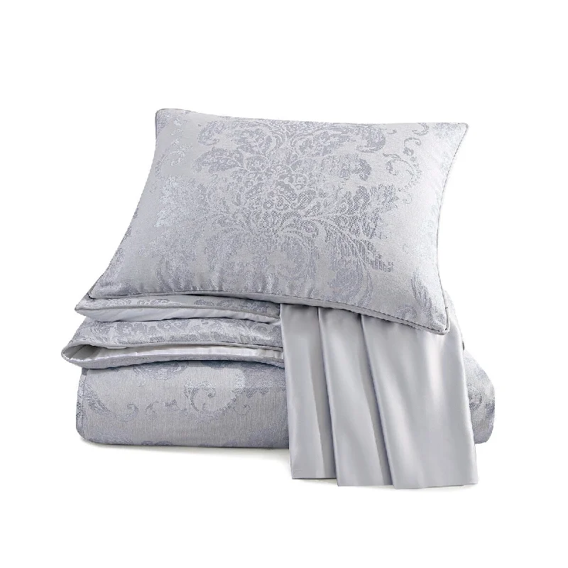 Croscill Mia Blue King Comforter 4pc Set 110"x96", Dusty Blue