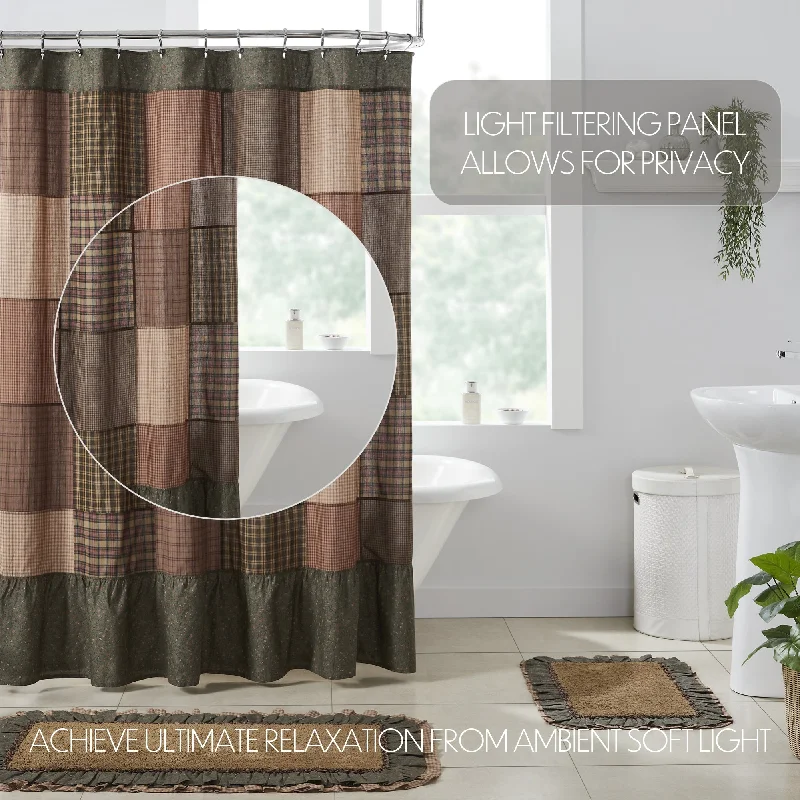 Crosswoods Patchwork Shower Curtain 72x72