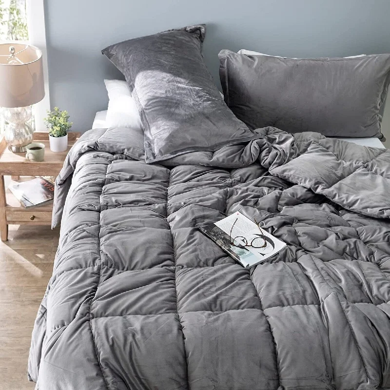 Cuz I'm Cozy - Coma Inducer® Comforter Set - USA Lightweight Filled - Storm Cloud Gray