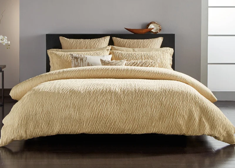 Donna Karan "Gold Dust" Duvet Cover and Pillowcase