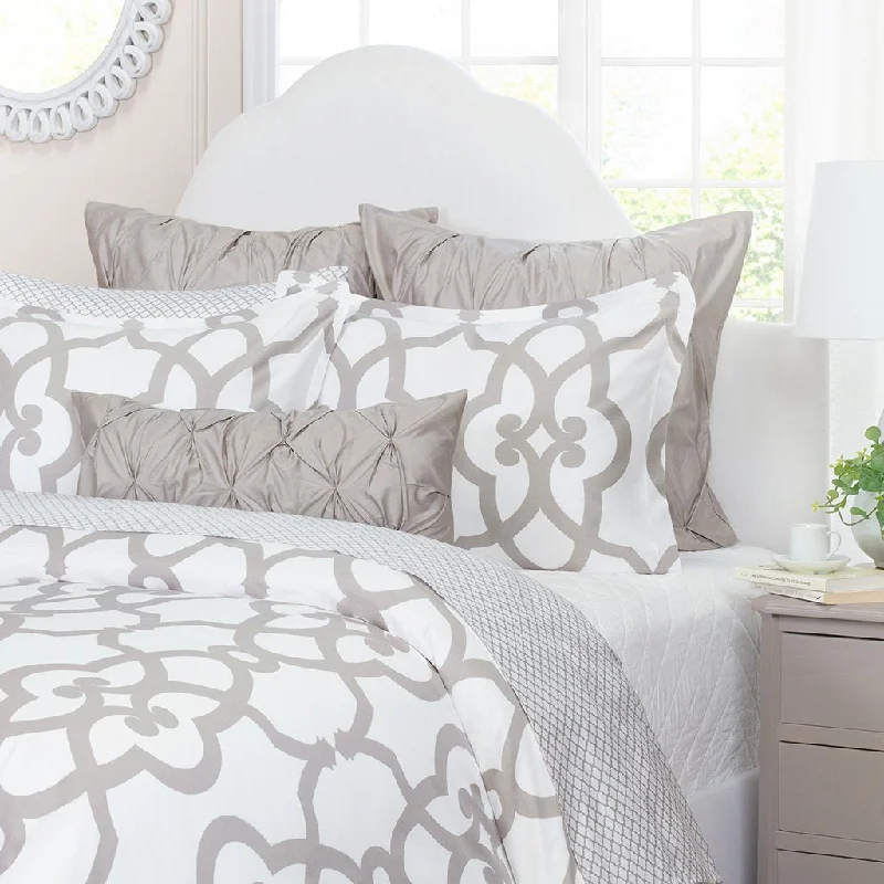 Dove Grey Florentine Duvet Cover