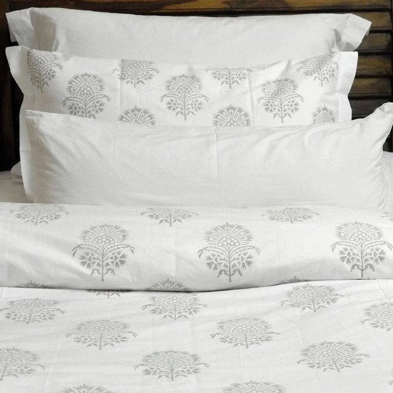 Duvet Cover Hand Block Printed- Hibiscus