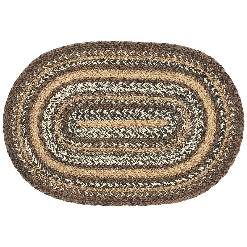 Espresso Jute Oval Placemat 12x18