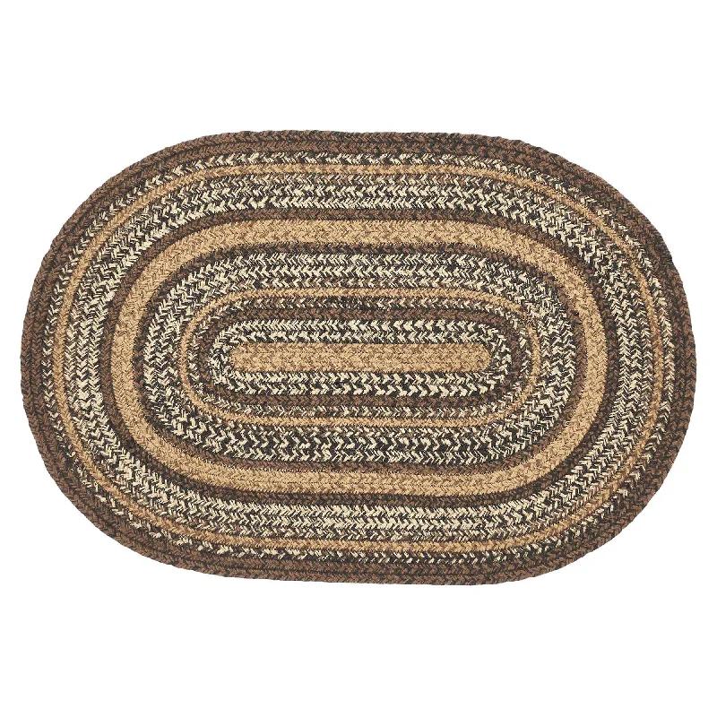 Espresso Jute Rug Oval w/ Pad 20x30