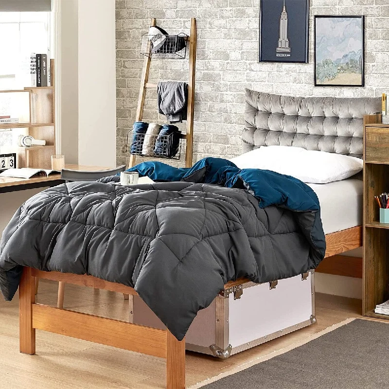 Faded Black/Nightfall Navy Reversible Twin XL Comforter