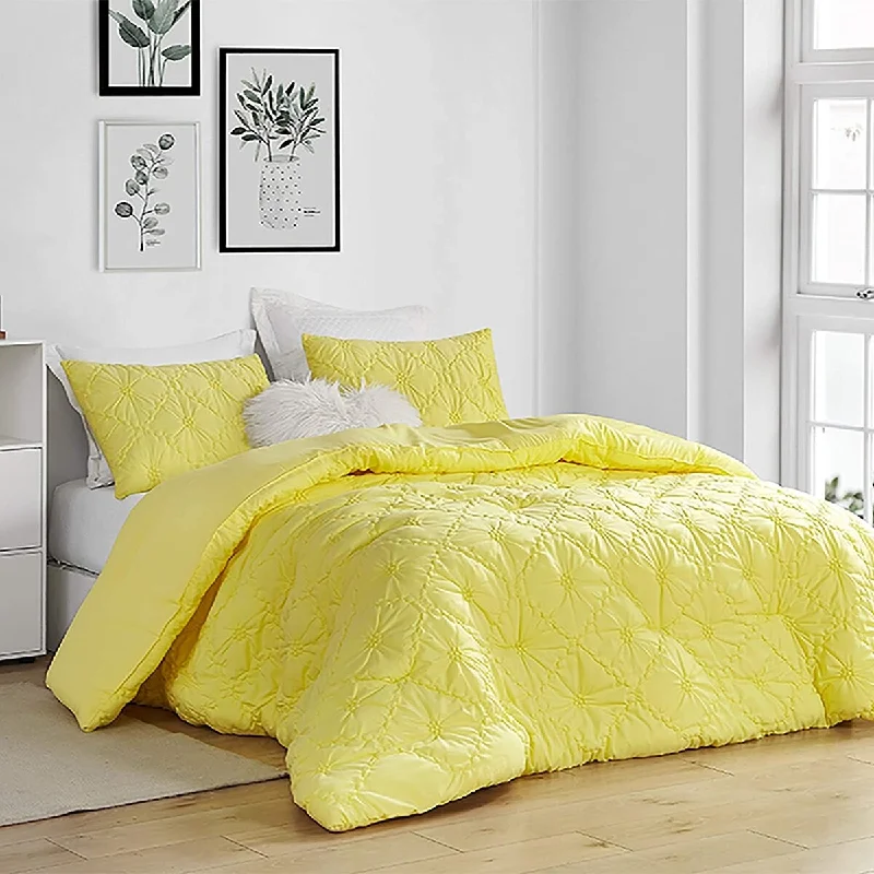 Farmhouse Morning Textured Bedding - Oversized Comforter - Limelight Yellow