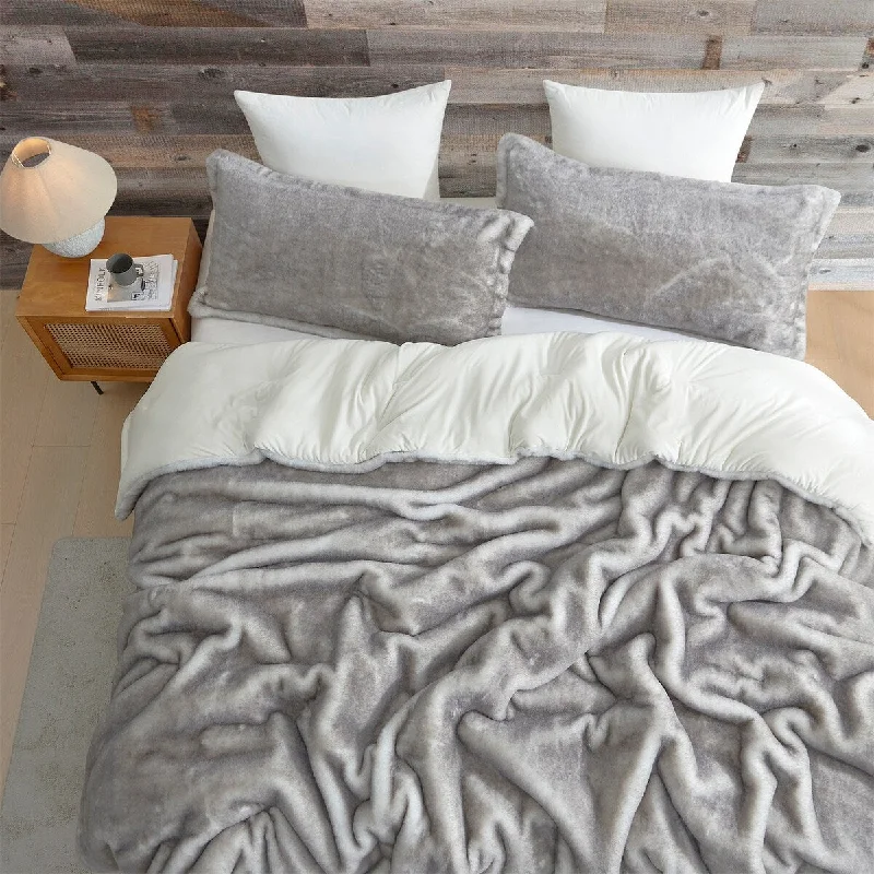 Fox in the Coconut Tree - Coma Inducer® Oversized Comforter Set - Frosty Gray Coconut