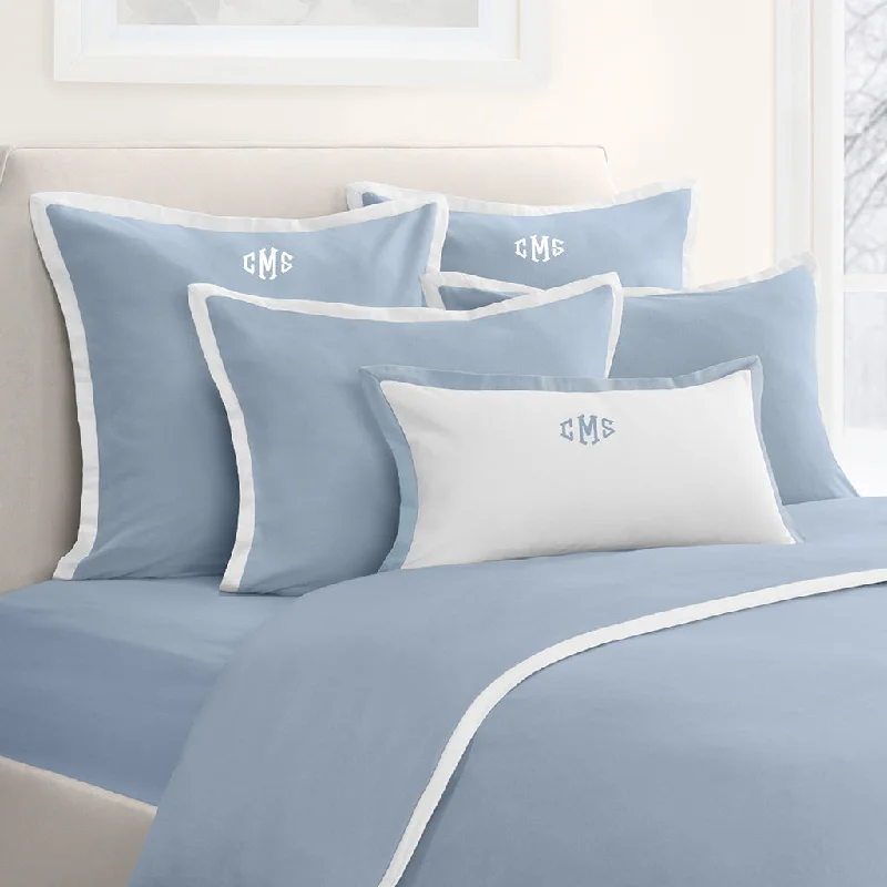 French Blue Hudson Flannel Duvet Cover