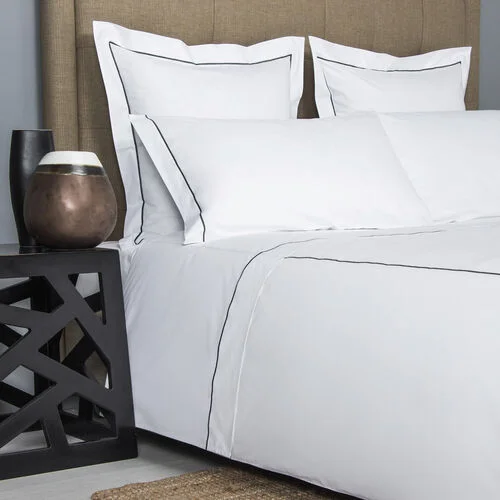 Frette | Hotel Classic Queen Duvet Cover - White&Grey