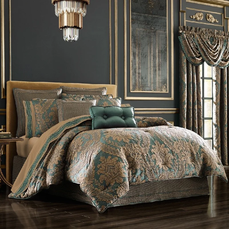 Gracewood Hollow Sijaric Emerald Jacquard Comforter Set