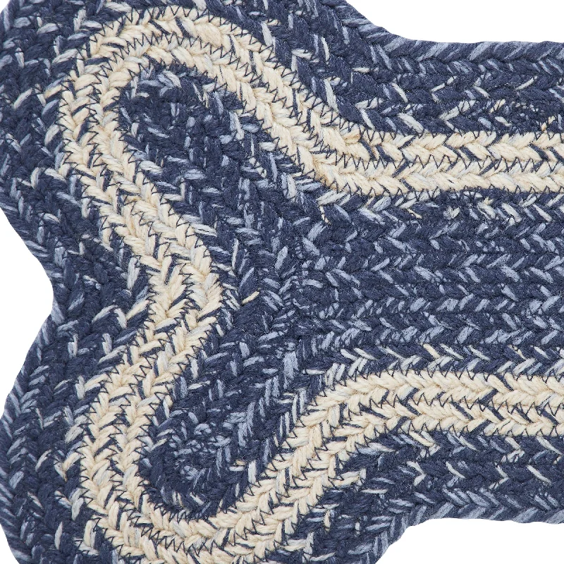 Great Falls Blue Indoor/Outdoor Small Bone Rug 11.5x17.5