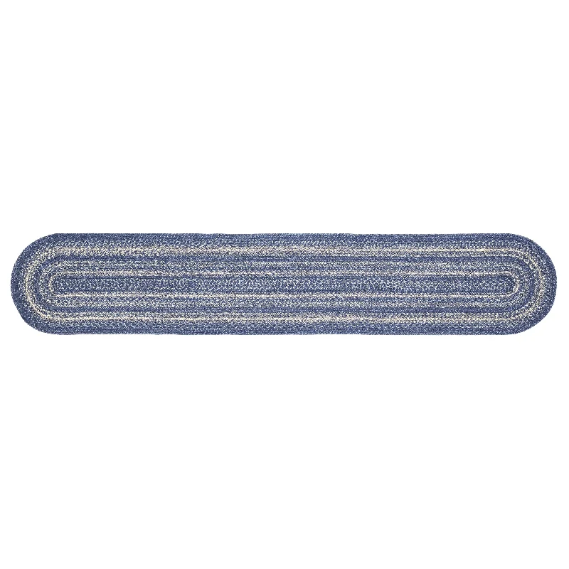 Great Falls Blue Jute Oval Runner 13x72