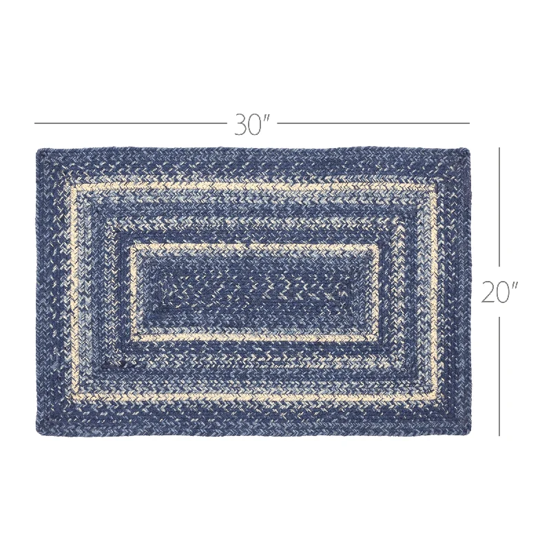 Great Falls Blue Jute Rug Rect w/ Pad 20x30