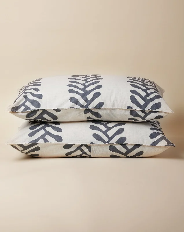 Grey Vines Heather Pillow Sham Set