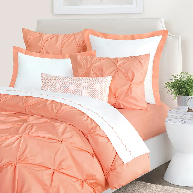 Guava Valencia Pintuck Duvet Cover