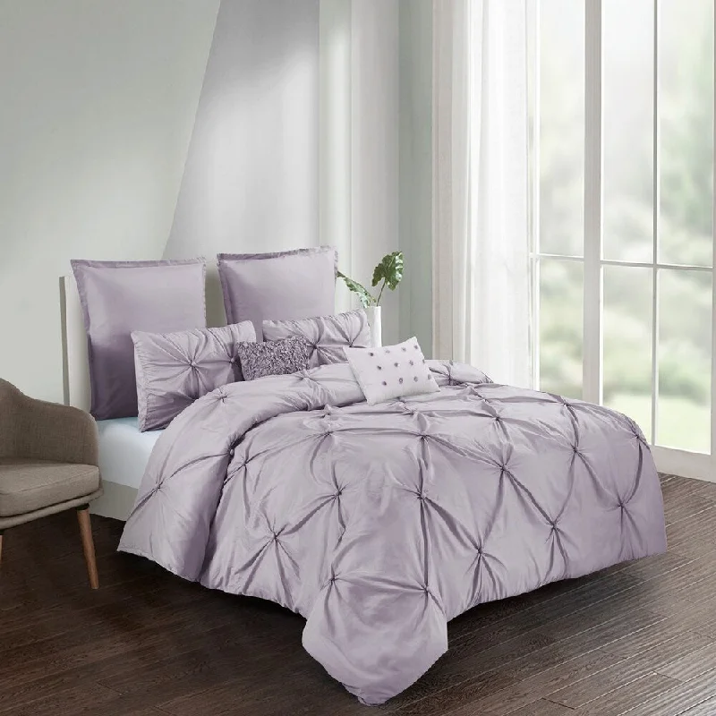 Harper Solid Comforter Set in Lavender