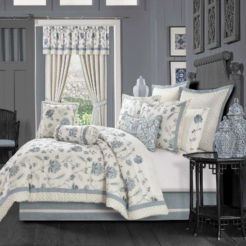 J. Queen New York Blue Garden Comforter Set