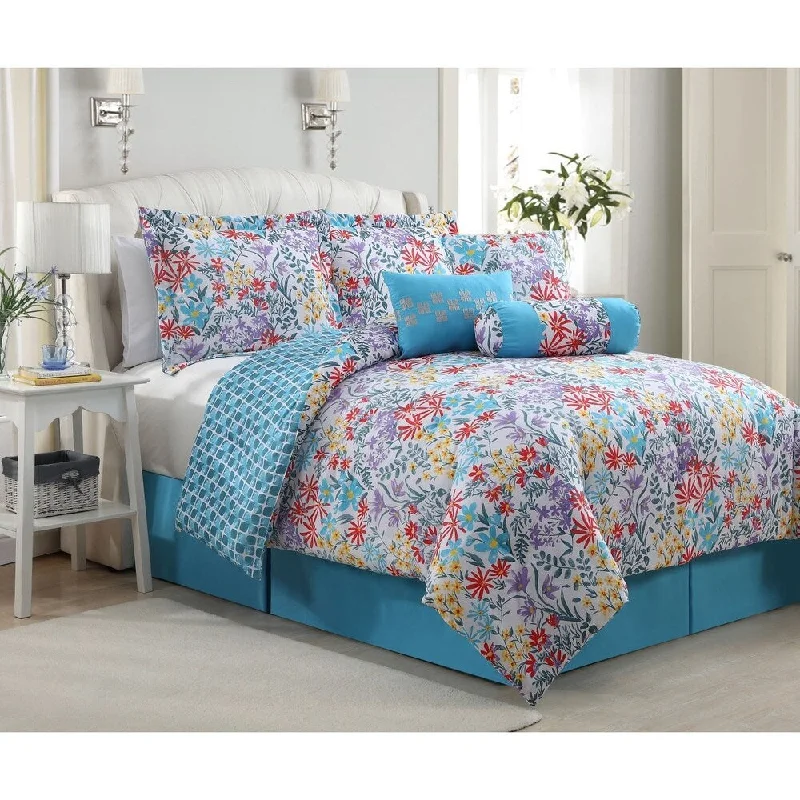 Katerina Reversible Floral 7-piece Comforter Set