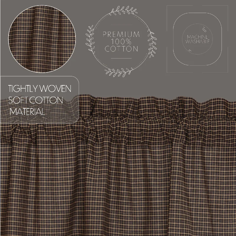 Kettle Grove Plaid Scalloped Blackout Panel 84x40