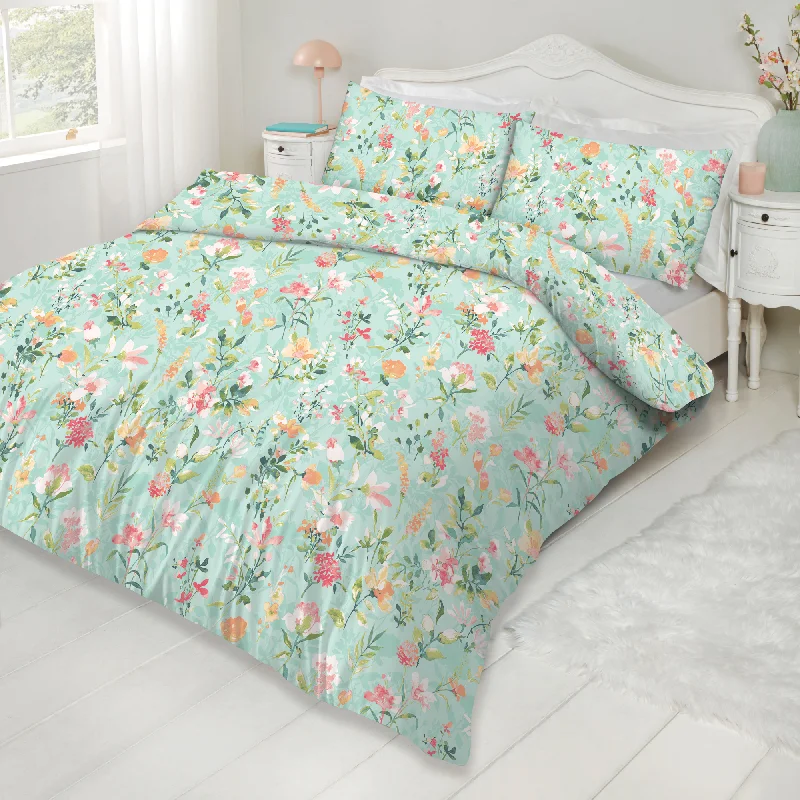 Lewis's Julianna Duvet Set - Duck Egg