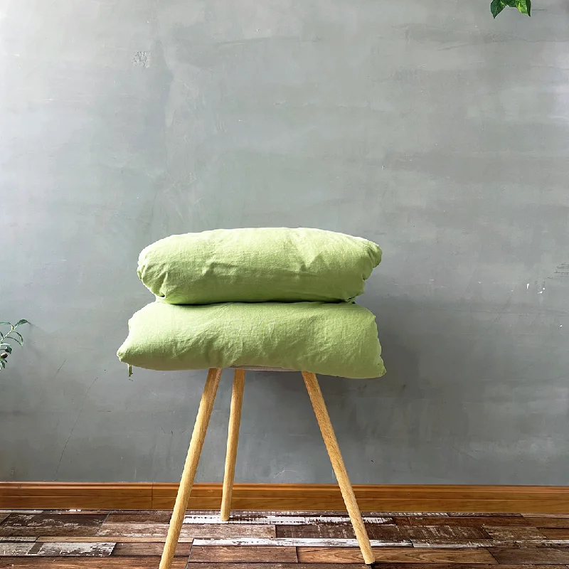 Linen Duvet Cover Green Tea