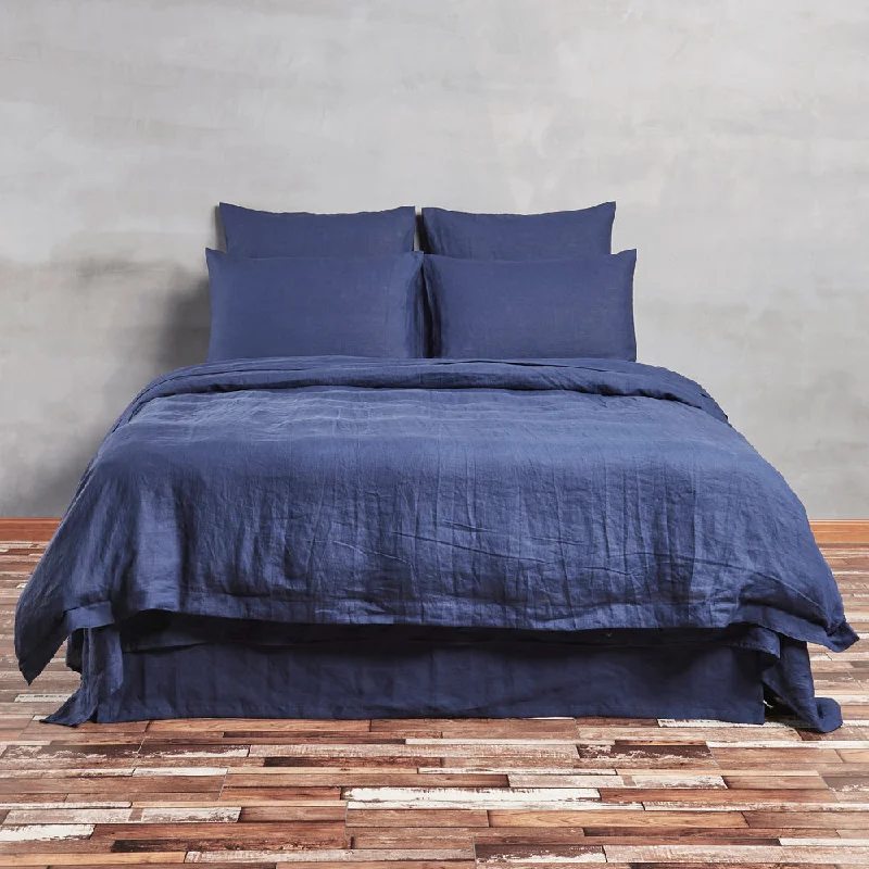 Linen Duvet Cover Indigo Blue