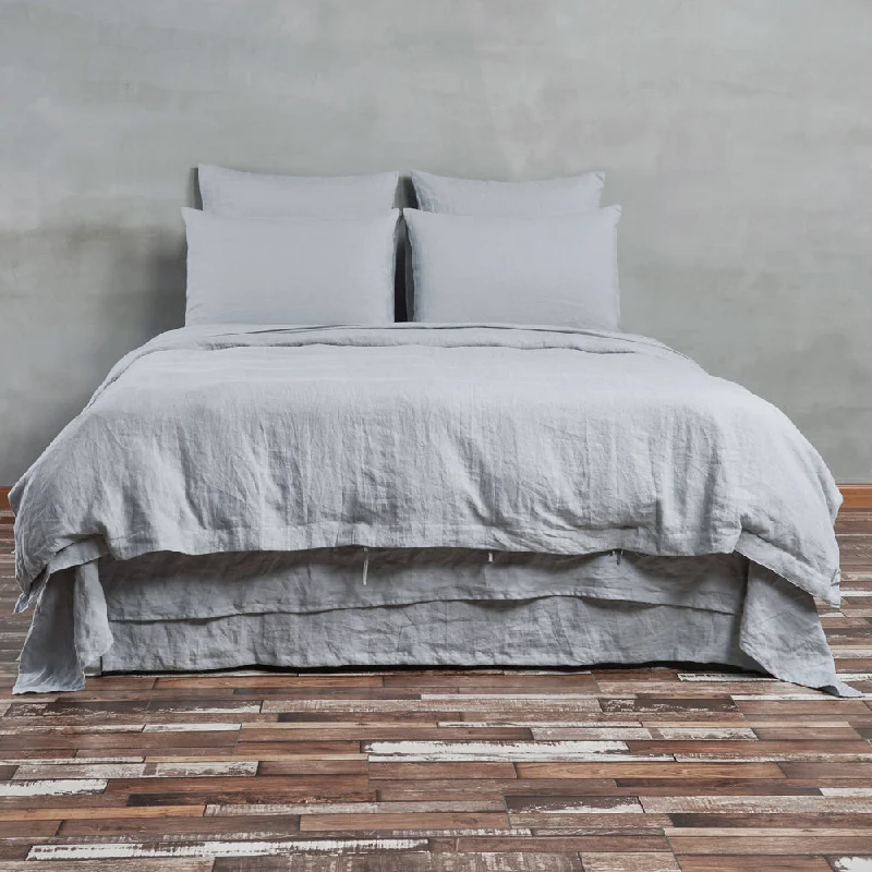 Linen Duvet Cover Mid Grey