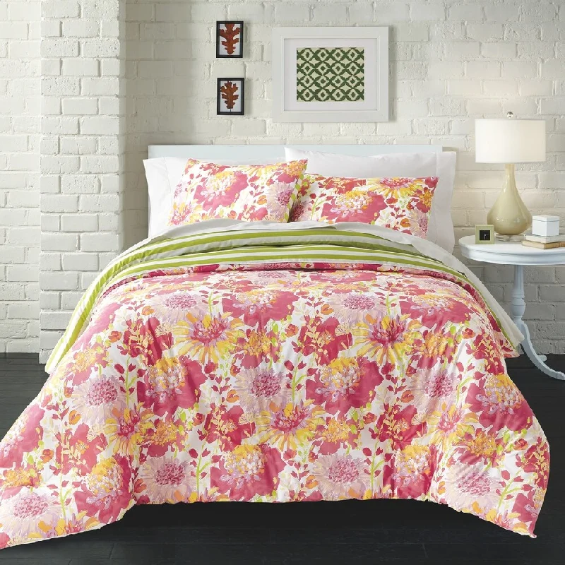 Loft Style Georgia Garden Cotton 3-piece Comforter Set