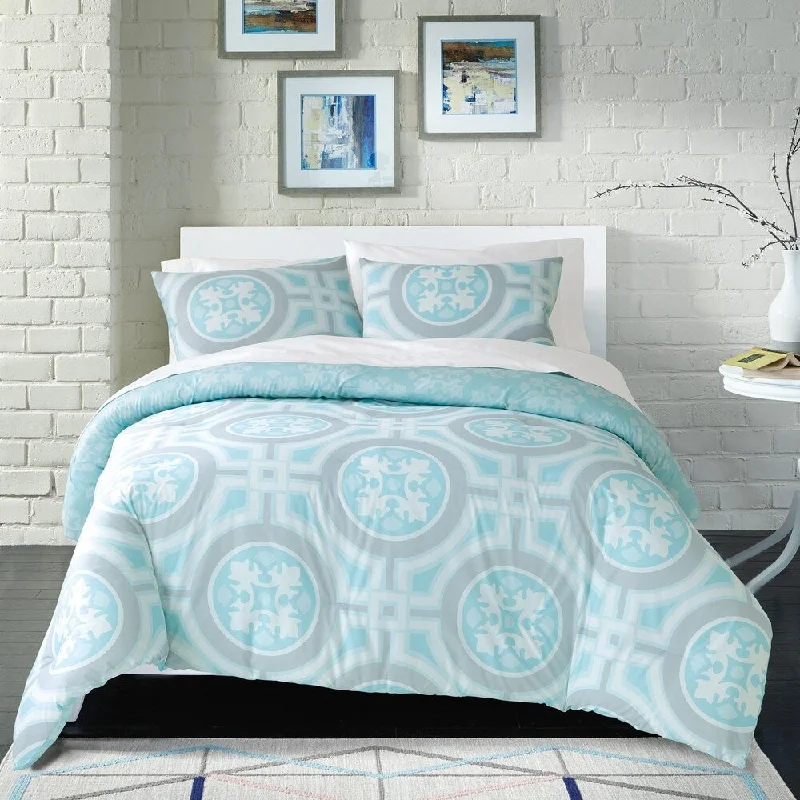 Loft Style Tile Cotton 3-piece Comforter Set