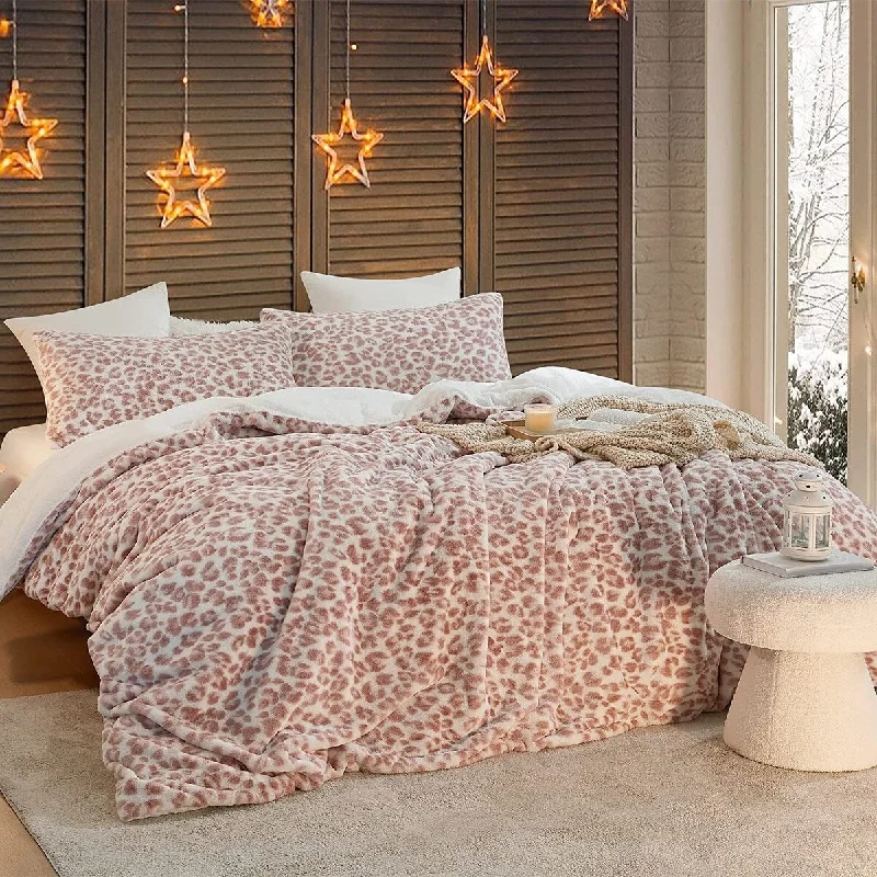 Love Bites - Coma Inducer® Oversized Comforter Set - Rose Taupe/White