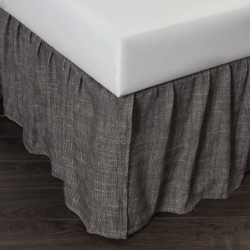 Lucas Charcoal 18-inch Drop 3 Piece Tuck in Bed Skirt