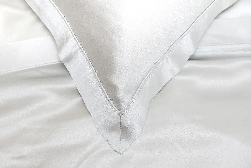 Mayfairsilk "Mulberry Silk" Bed Linen in Oyster Grey