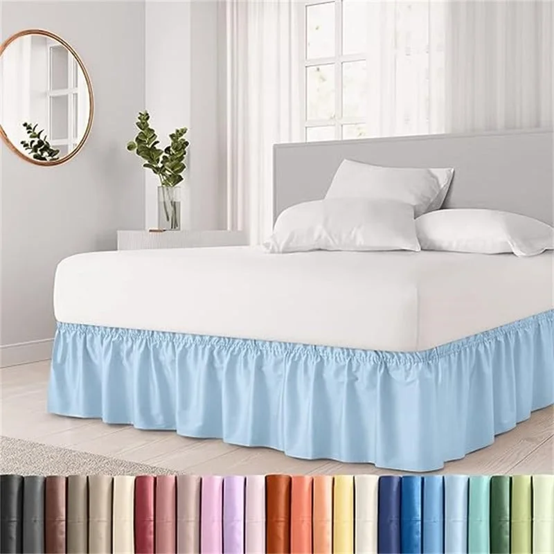 Micro fiber pleated bed skirt