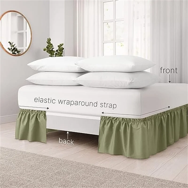 Micro fiber pleated bed skirt