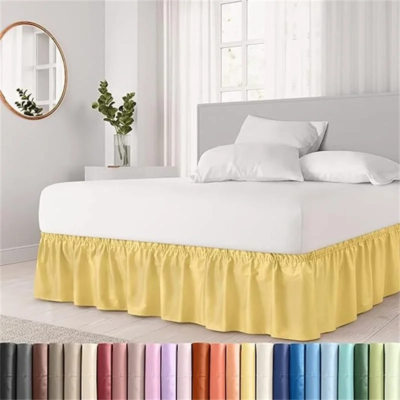 Micro fiber pleated bed skirt