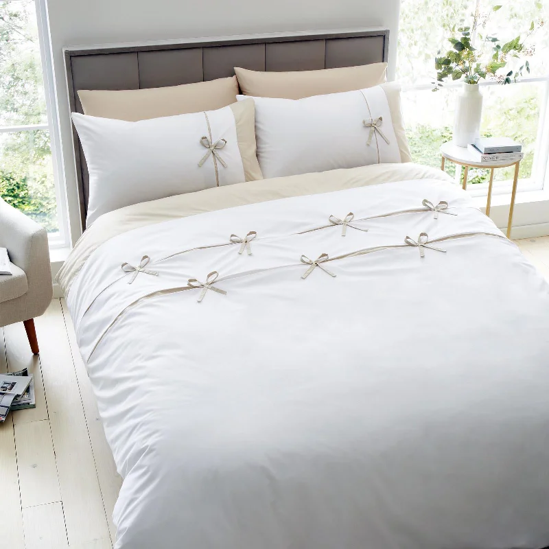 Milo Bow Duvet Cover Set Natural