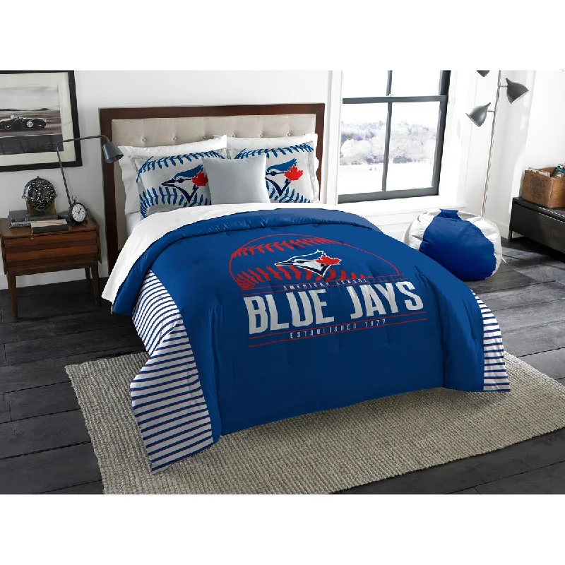 MLB 858 Blue Jays Printed Grandslam Comforter & Shams Set