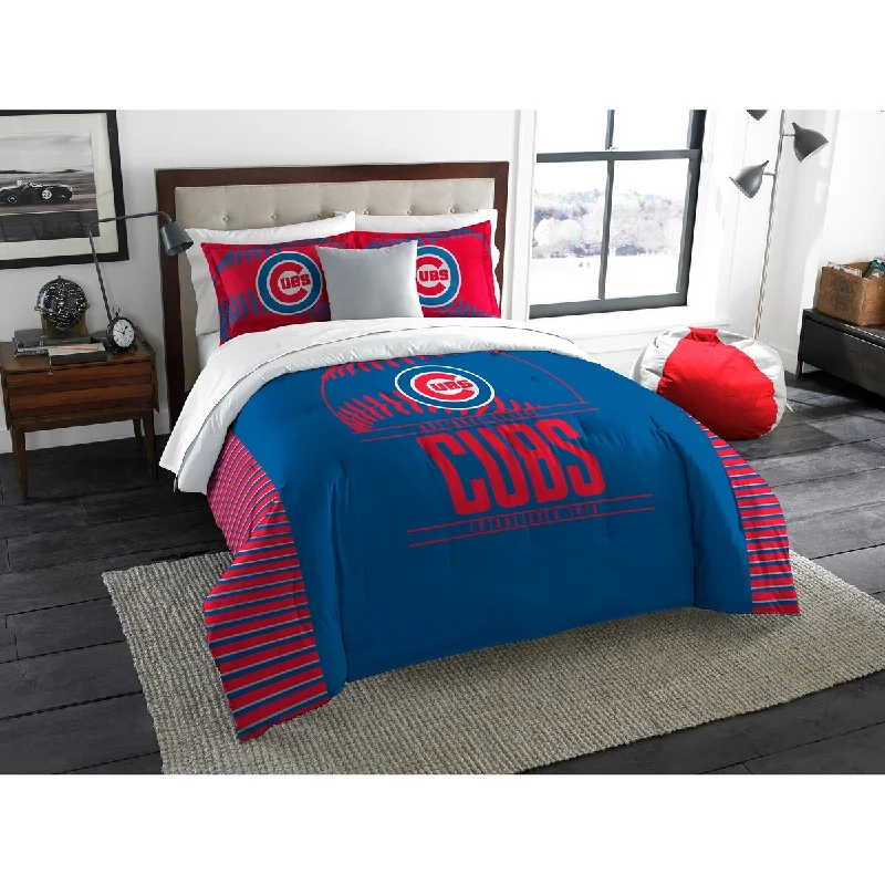 MLB 858 Cubs King Printed Grandslam Comforter & Shams Set