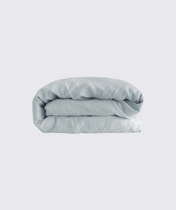 Moustier Duck Egg Linen Duvet Cover