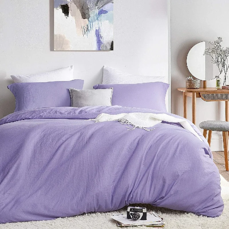 Natural Loft Oversized Comforter Set - Daybreak Purple