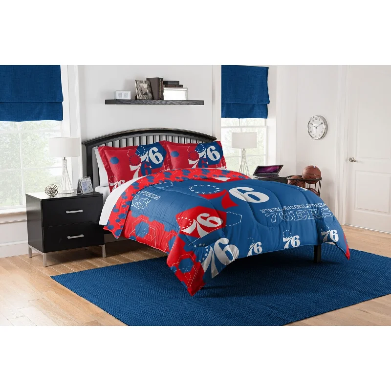 NBA 849 76ers Hexagon F/Q Comforter Set