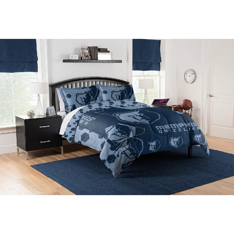 NBA 849 Grizzlies Hexagon F/Q Comforter Set