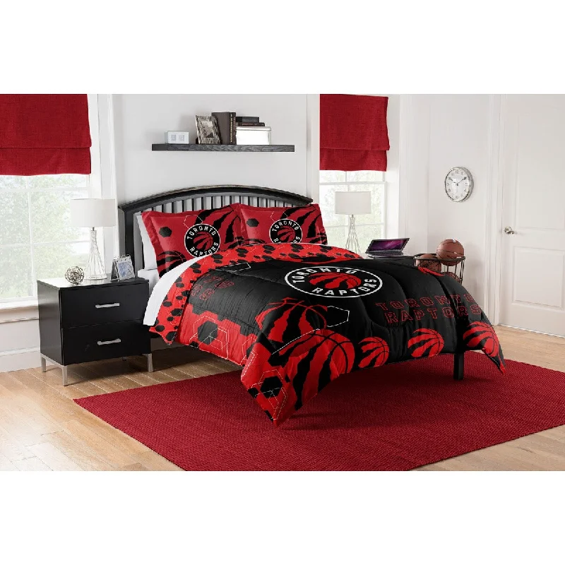 NBA 849 Raptors Hexagon F/Q Comforter Set