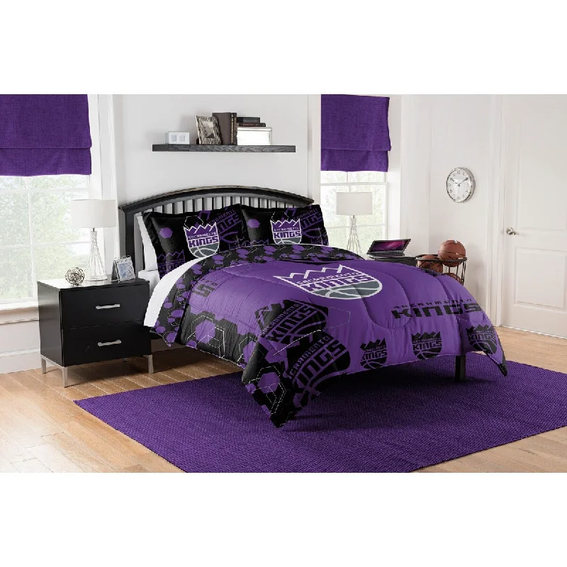 NBA 849 Sac Kings Hexagon F/Q Comforter Set