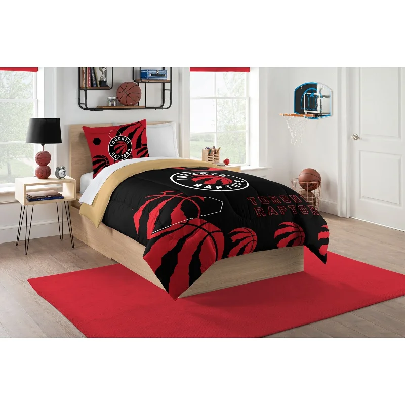 NBA Toronto Raptors Hexagon 2-piece Twin Comforter Set