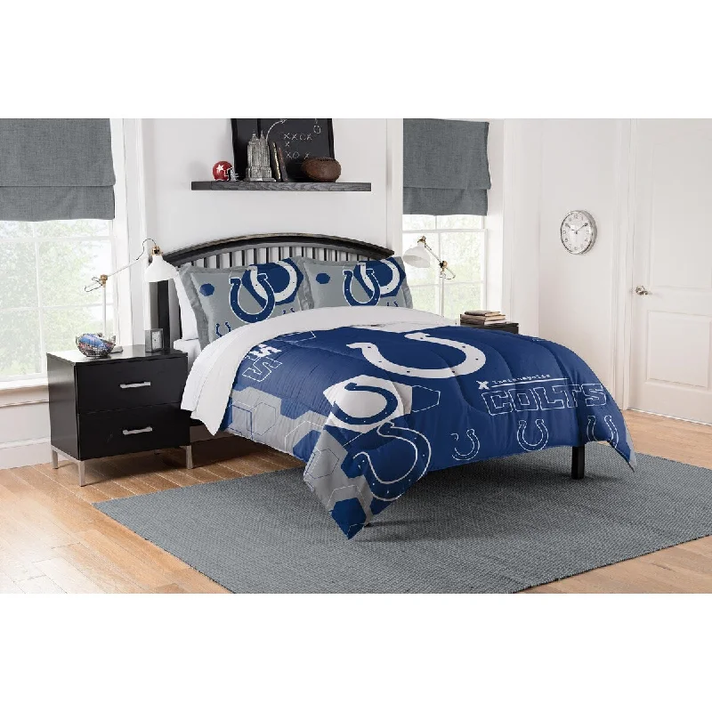 NFL 849 Colts Hexagon F/Q Comforter Set