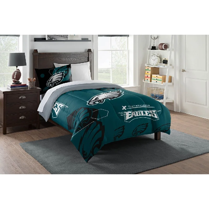 NFL 862 Eagles Hexagon Twin Comforter